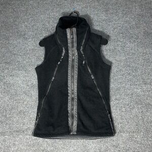 Kuhl Flight Vest Womens S Black Fleece Full Zip High Neck Outdoor Gorpcore